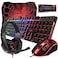 Orzly Gaming Keyboard and Mouse and Mouse pad and Gaming Headset Wired LED RGB Backlight Bundle for PC Gamers and Xbox and PS4 Users 4 in 1 Edition Hornet RX250
