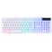 Orzly White Gaming Keyboard RGB USB Wired Rainbow Keyboard Designed for PC Gamers PS4 PS5 Laptop Xbox Nintendo Switch RX250 Hornet Edition