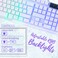 Orzly White Gaming Keyboard RGB USB Wired Rainbow Keyboard Designed for PC Gamers PS4 PS5 Laptop Xbox Nintendo Switch RX250 Hornet Edition