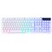 Orzly White Gaming Keyboard RGB USB Wired Rainbow Keyboard Designed for PC Gamers PS4 PS5 Laptop Xbox Nintendo Switch RX250 Hornet Edition