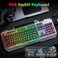 AULA Gaming Keyboard and Mouse 104 Keys RGB Backlit Computer Keyboards Mouse and Keyboard Combo with Number Pad AllMetal Panel Wired PC Keyboard for Laptop Win XP7810 T102 New Update Version