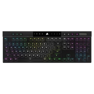 Corsair K100 AIR Wireless RGB Mechanical Gaming Keyboard UltraThin Sub1ms Slipstream LowLatency Bluetooth Cherry MX Ultra Low Profile Keyswitches NA Layout QWERTY Black