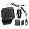 ciciglow One Handed RGB Gaming Keyboard and Mouse Combo USB Wired LED Backlit Keyboard with Mouse and Converter 35 Keys Mini Gaming Keypad Set for Android for iOS 134 Or Less