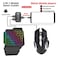 ciciglow One Handed RGB Gaming Keyboard and Mouse Combo USB Wired LED Backlit Keyboard with Mouse and Converter 35 Keys Mini Gaming Keypad Set for Android for iOS 134 Or Less