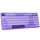 HUO JI Mechanical Gaming Keyboard USB Wired Compact with Number Pad Purple Led Backlit Blue Switch Detachable Type C Cable 94 Keys for PCComputerLaptop White and Purple