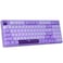 HUO JI Mechanical Gaming Keyboard USB Wired Compact with Number Pad Purple Led Backlit Blue Switch Detachable Type C Cable 94 Keys for PCComputerLaptop White and Purple
