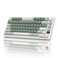 RK Royal KLUDGE M75 Wireless Mechanical Keyboard 24GhzBT51USBC Gaming Keyboard 75 Layout 81 Keys Gasket Mount with OLED Display Knob RGB Backlight HotSwappable Cream Switch Green