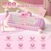YUNZII C68 Wireless Mechanical Keyboard65 LayoutHot SwapTriple Mode BT5024GWired RGB Backlit NKROCute Cat Silicone Ergonomic Design for WinMac Pink Milk Switch