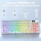 AULA F98 Pro Wireless Mechanical Keyboard with Transparent KeycapsHotswappablePrelubed Linear SwitchesGasket StructureRGB BacklitOLED ScreenBT5024GUSBC Wired Computer Keyboard