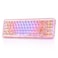 YUNZII X71 Wireless Hot Swappable Transparent Mechanical Keyboard with Clear Keycaps 68 Layout BT5024GUSBC Gasket Mount Wireless RGB Backlit for WindowsMacCrystal Ice SwitchPink