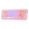 YUNZII X71 Wireless Hot Swappable Transparent Mechanical Keyboard with Clear Keycaps 68 Layout BT5024GUSBC Gasket Mount Wireless RGB Backlit for WindowsMacCrystal Ice SwitchPink