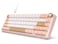 RK ROYAL KLUDGE R65 Wired Mechanical Keyboard with Volume Knob 60 Percent RGB Backlit Gasket Mount Gaming Keyboard with PBT Keycaps MDA Profile QMKVIA 66 Keys Hot Swappable Cream Switch Pink