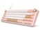 RK ROYAL KLUDGE R65 Wired Mechanical Keyboard with Volume Knob 60 Percent RGB Backlit Gasket Mount Gaming Keyboard with PBT Keycaps MDA Profile QMKVIA 66 Keys Hot Swappable Cream Switch Pink