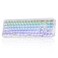 YUNZII X71 Wireless Hot Swappable Transparent Mechanical Keyboard with Clear Keycaps 68 Layout BT5024GUSBC Gasket Mount Wireless RGB Backlit for WindowsMacCrystal Ice SwitchWhite