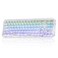 YUNZII X71 Wireless Hot Swappable Transparent Mechanical Keyboard with Clear Keycaps 68 Layout BT5024GUSBC Gasket Mount Wireless RGB Backlit for WindowsMacCrystal Ice SwitchWhite