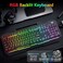 AULA Gaming Keyboard T102 104 Keys Gaming Keyboard and Mouse Combo with RGB Backlit AllMetal Panel AntiGhosting PC Game Keyboard and Mouse USB Wired Keyboard Mouse for MAC Xbox PC Gamers