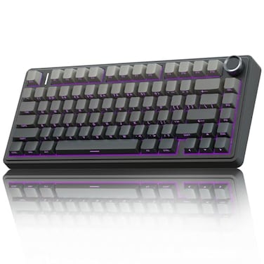 AULA F75 Pro Wireless Mechanical Keyboard75 Hot Swappable Custom Keyboard with KnobRGB BacklitPrelubed Reaper SwitchesSide Printed PBT Keycaps24GHzUSBCBT50 Mechanical Gaming Keyboards