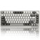 YUNZII B75 PRO Wireless Mechanical Keyboard75 Layout with KnobHot Swap Gasket Custom StructureCreamy Prelubed SwitchesRGB BacklitBluetoothTypeC24G for WinMacMilk SwitchGrey