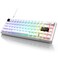 YOUSUOMASTER X82 Wired Gaming Keyboard with Volume Knob60 Mechanical Keyboard Gasket Mount RGB Backlit with SoftwareMini Keyboards with 66 Keys Hot Swappable Red SwitchTranslucent Characters White