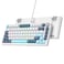 Ussixchare 75 Wired Creamy Keyboard Hot Swappable Mechanical Gaming Keyboard with Gasket Mounted RGB Backlit Red Switch Knob Control for Win Pc Laptop82White