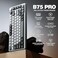 YUNZII B75 PRO Wireless Mechanical Keyboard75 Layout with KnobHot Swap Gasket Custom StructureCreamy Prelubed SwitchesRGB BacklitBluetoothTypeC24G for WinMacCocoa Cream V2 SwitchGrey