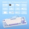 KEEBMONKEY WOBKEY Rainy 75 CNC Aluminum HMXJWKCocoa Switches TripleMode Connectivity Mechanical Keyboard with Superior Acoustics RGBPPGradient Glass3500mAhViolet Switch Standard Blue