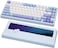 KEEBMONKEY WOBKEY Rainy 75 CNC Aluminum HMXJWKCocoa Switches TripleMode Connectivity Mechanical Keyboard with Superior Acoustics RGBPPGradient Glass3500mAhViolet Switch Standard Blue