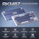 RK ROYAL KLUDGE Wireless Gaming Keyboard with Screen and Dual Knob 75 Percent 24GhzBluetoothUSBC Mechanical Keyboard with Gasket Structure RGB Backlit Hot Swappable Cream Switch Blue