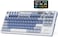 RK ROYAL KLUDGE Wireless Gaming Keyboard with Screen and Dual Knob 75 Percent 24GhzBluetoothUSBC Mechanical Keyboard with Gasket Structure RGB Backlit Hot Swappable Cream Switch Blue