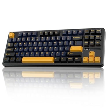AULA F87 Wireless Mechanical Keyboard 75 TKL Custom Hot Swappable Gaming Keyboards with PBT Keycaps Prelubed Greywood Switches RGB Backlit Creamy Keyboard 24GHzUSBCBT50