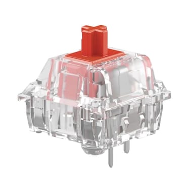 Glorious Fox Linear Mechanical Switches for Mechanical Keyboards 110 PCS 3pin Transparent for MAX RGB PreLubed 45g Force for Gaming and Typing Compatible with MX Keycaps