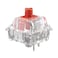 Glorious Fox Linear Mechanical Switches for Mechanical Keyboards 110 PCS 3pin Transparent for MAX RGB PreLubed 45g Force for Gaming and Typing Compatible with MX Keycaps