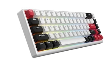 ARBITER Polar 65 CNC Magnetic Gaming Keyboard w Rapid Trigger Hall Effect Switches CNC Aluminum Frame Rapid Trigger 65 Compact Bright RGB DualShot PBT Keycaps Ronin Red Gin