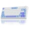 AULA F75 75 Wireless Mechanical Keyboard Hot Swappable Creamy Keyboard Prelubed Star Vector Switches RGB Backlit Gaming Keyboards 24GHzTypeCBT50WhiteBluePurple