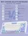 AULA F75 75 Wireless Mechanical Keyboard Hot Swappable Creamy Keyboard Prelubed Star Vector Switches RGB Backlit Gaming Keyboards 24GHzTypeCBT50WhiteBluePurple