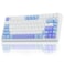 AULA F75 75 Wireless Mechanical Keyboard Hot Swappable Creamy Keyboard Prelubed Star Vector Switches RGB Backlit Gaming Keyboards 24GHzTypeCBT50WhiteBluePurple