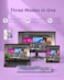 MageGee SKY98 Wireless Gasket Mechanical Gaming Keyboard 96 Hot Swappable RGB Custom Creamy Keyboard with 5Layer Sound Padding BT24GUSBC NKRO for WinMac Lavender Violet Switch