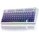 AULA F75 Pro Wireless Mechanical Keyboard75 Hot Swappable Custom KeyboardRGB BacklitPrelubed Linear SwitchesSide Printed PBT Keycaps Mechanical Gaming KeyboardsGradient Purple