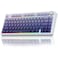 AULA F75 Pro Wireless Mechanical Keyboard75 Hot Swappable Custom KeyboardRGB BacklitPrelubed Linear SwitchesSide Printed PBT Keycaps Mechanical Gaming KeyboardsGradient Purple