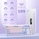 AULA 99 Key Keyboard TriMode Bluetooth24GHzUSBC Cute Creamy Gaming Keyboard with Number Pad RGB Backlit Media Knob Custom Mechanical Feel Computer Keyboards for MAC Xbox PC Gamer Purple