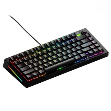 Glorious Gaming GMMK 3 Custom Mechanical Gaming Keyboard with Knob 75 Tenkeyless Keyboard Modular Gasket System Doubleshot PBT Keycaps Aluminum Switch Plate Hotswappable Switches ANSI Black
