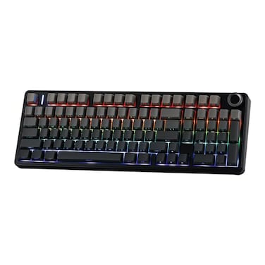 MechLands Aula F99 PRO 96 Mechanical Gaming Keyboard BT50USBC24GHz Wireless Hot Swappable Gasket Custom Keyboard with 8000mAH Battery Rotary Knob RGB Backlit for WinMac Grey