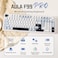 MechLands Aula F99 PRO 96 Mechanical Gaming Keyboard BT50USBC24GHz Wireless Hot Swappable Gasket Custom Keyboard with 8000mAH Battery Rotary Knob RGB Backlit for WinMac White Blue