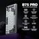 YUNZII B75 PRO Wireless Mechanical Keyboard75 Layout with KnobHot Swap Gasket Custom StructureCreamy Prelubed SwitchesRGB BacklitBTTypeC24G for WinMacCocoa Cream V2 SwitchDark Grey