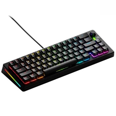 Glorious Gaming GMMK 3 Custom Mechanical Gaming Keyboard with Knob 65 Compact Keyboard Modular Gasket System Doubleshot PBT Keycaps Aluminum Switch Plate Hotswappable Switches ANSI Black