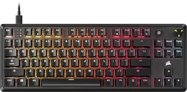 Corsair K70 CORE TKL RGB Tenkeyless Mechanical Wired Gaming Keyboard PreLubed MLX Red v2 Linear Switches SOCD ABS DoubleShot Keycaps Sound Dampening 1000Hz Polling QWERTY NA Black