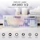 MechLands AJAZZ AK980 V2 Mechanical Gaming Keyboard with Display Screen 10000mAh Battery 98 Wireless Keyboard with BTUSBC24GHz Hot Swappable Linear Switch Knob RGB for WinMac White