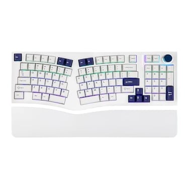 MechLands Feker Alice98 Ergonomic 98 Keys Custom Mechanical Keyboard VIA Programmable USBC Wired Gaming Keyboard Hot Swappable 5 Layer Paddings Control Knob NKRO RGB for WinMac White