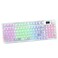 Odpaltoy F98 Pro 95 HotSwappable Mechanical Keyboard Transparent Keycaps RGB Backlit Gaming Keyboard TriMode BT5024GUSBC OLED Display 4000mAh Battery Pink White