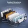 RedThunder K95 Wireless Mechanical Keyboard TFT Screen Knob TriMode BT5024GHzUSBC Hot Swappable Custom Prelubed Linear Switches Gasket Structure RGB Gaming Keyboard Snowy WhiteBlue